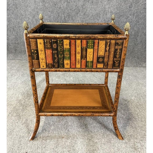 Maitland - Smith Maitland-Smith Book-Themed Plant Stand For Sale - Image 4 of 11
