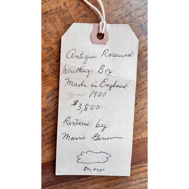 Restored Rosewood Writing Box Circa 1900 For Sale - Image 12 of 12