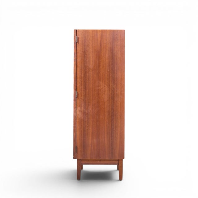 Calvin Kipp Stewart for Calvin Mid Century Walnut and Cane Front Cabinet Armoire For Sale - Image 4 of 9