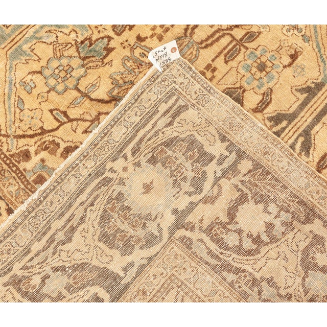 Authentic Persian Bidjar Botanic Handmade Wool Rug For Sale - Image 9 of 9