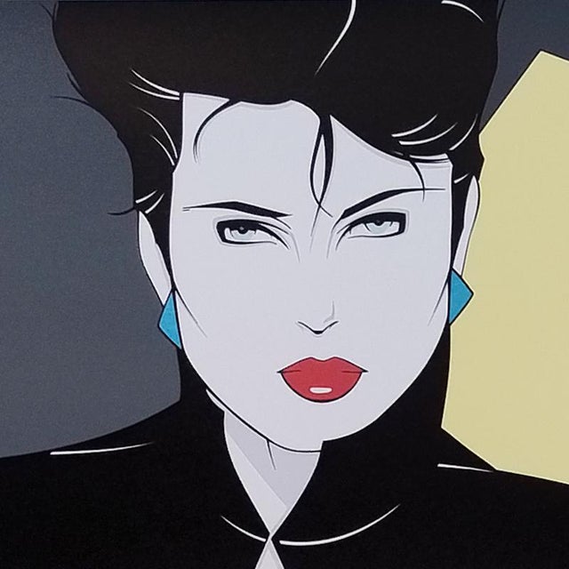 1990s stunning original graphic art poster "open jacket" by the legendary patrick nagel. This piece feautures his...