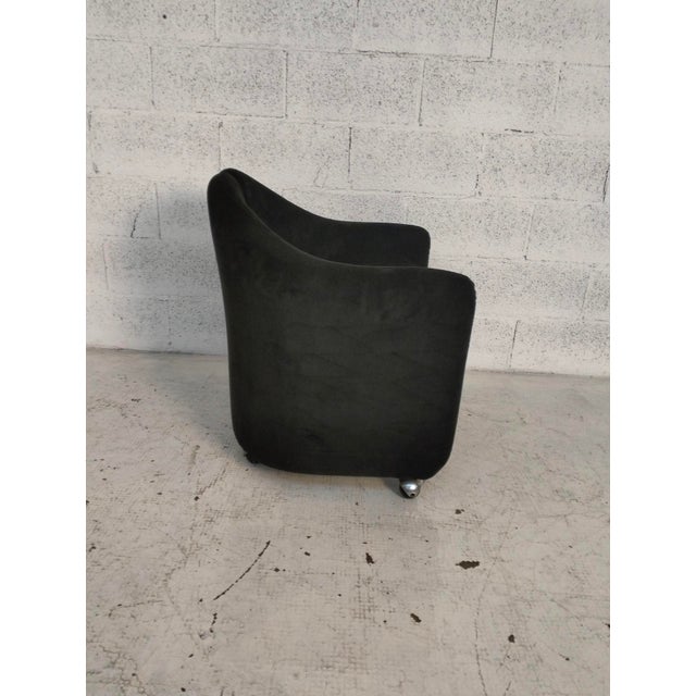 Black PS142 Wheeled Chairs by Eugenio Gerli for Tecno, Italy, 1970s, Set of 4 For Sale - Image 8 of 12