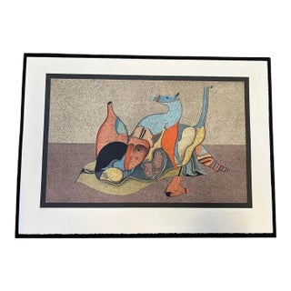 Rare Mihail Chemiakin "Surreal Still Life" Lithograph 20th C. For Sale