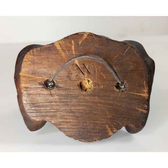 19th Century German Black Forest Carved Setter Head Architectural Fragment For Sale - Image 9 of 9