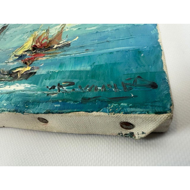 Walter Prescher Van Ed, Ships, Oil on Canvas, 1980s For Sale - Image 13 of 15