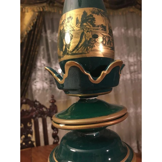 Brass and Porcelain Table Lamp, 1980s For Sale - Image 3 of 18