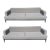 Pair of Modern Gray Sleeper Sofas – Chelsea by Ido (Clean Lines, Black Base) For Sale