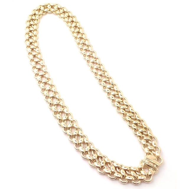 Contemporary Vintage Hermes Yellow Gold Link Necklace For Sale - Image 3 of 8