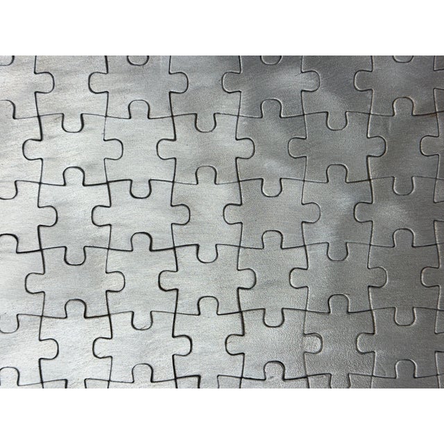 Contemporary Puzzle Pattern Metal Coffee Table For Sale - Image 11 of 12