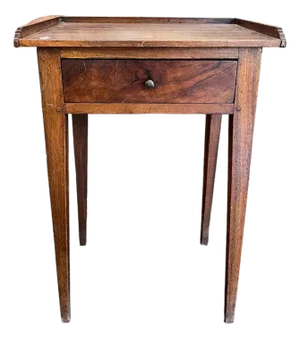 18th Century Petite Walnut Side Table With Drawer