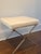 Early 21st Century Jonathan Adler Rider X-Bench in White and Polished Nickel For Sale - Image 5 of 8