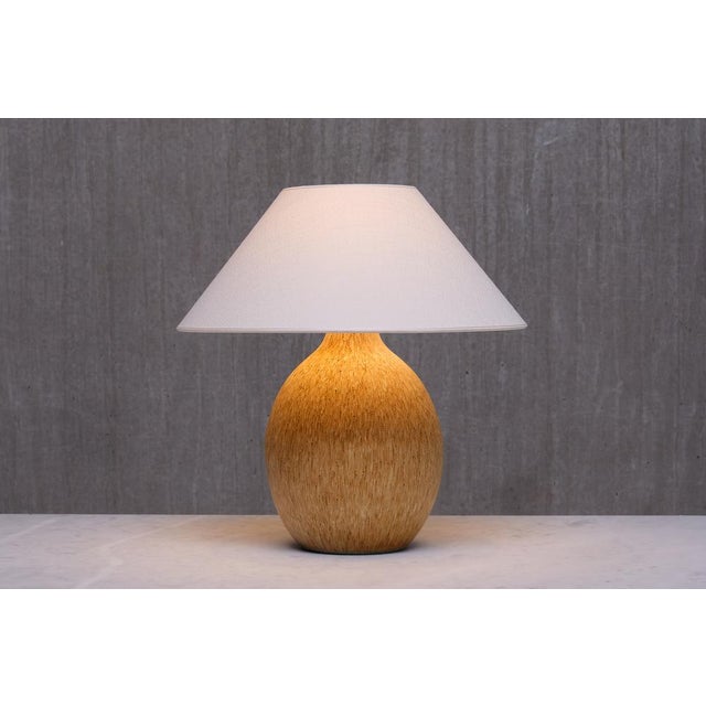 Large Speckled Ceramic Table Lamp by Bruno Karlsson for Ego Stengods, Sweden, 1960s For Sale - Image 10 of 12