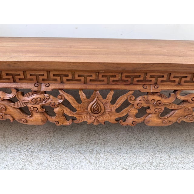 Antique Rectangular Ming Dynasty Style Elm Wood Coffee Table For Sale - Image 15 of 16