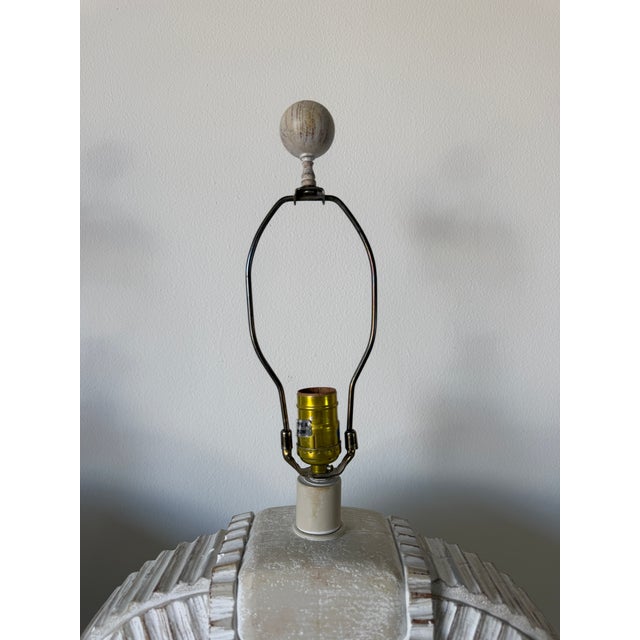 1980’s Vintage Postmodern Geometric Plaster Table Lamps – A Pair For Sale - Image 10 of 13