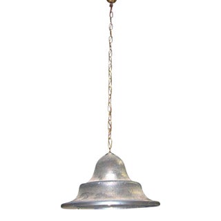 Industrial Glass Pendant Light For Sale