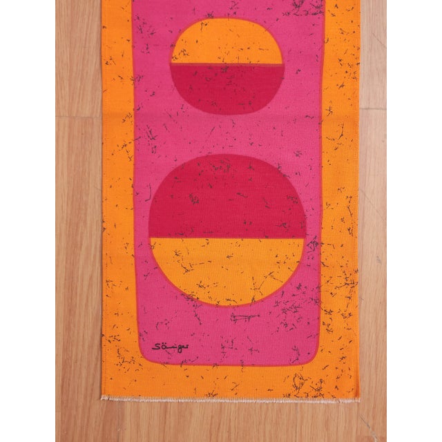 Mid-Century Modern German Pop Art Screen-Printed Wall Hanging by Traute Sänger, 1970s For Sale - Image 4 of 5