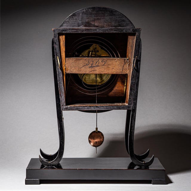 Wood Antique Bracket Clock, Vienna, 1820 For Sale - Image 7 of 9