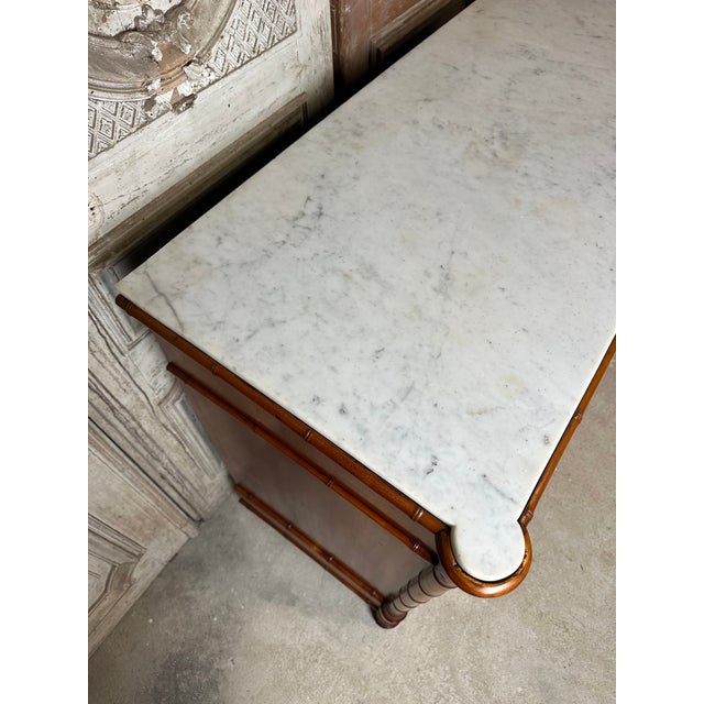 Antique Chest of Drawers in Faux Bamboo, 1880s For Sale - Image 4 of 15