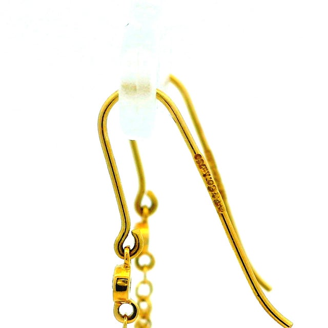 1980s Pair of Elsa Peretti for Tiffany & Co. 18k Gold Mesh Diamond Drop Earrings For Sale - Image 9 of 14