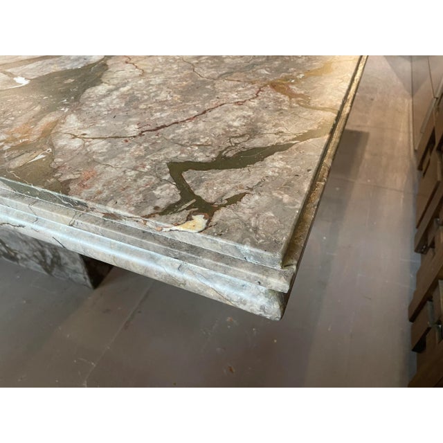 1980s Postmodern Vintage Emperado Honed Marble Dining Table For Sale - Image 12 of 13