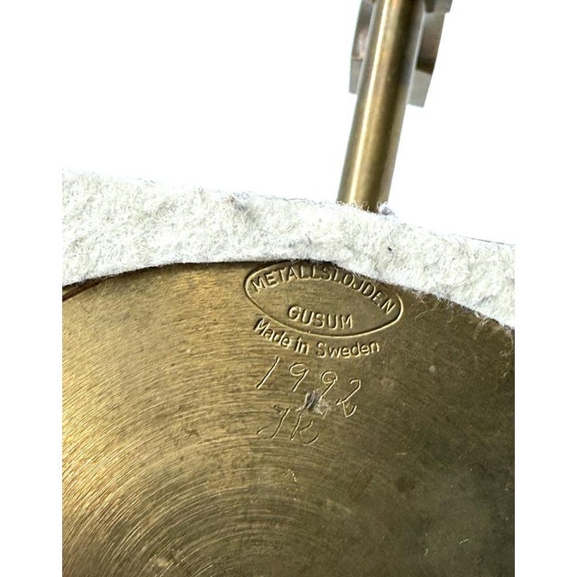 Modern Brass Sculptural 9-Light Candelabra by Lars Bergsten for Gusum, Sweden, 1992 For Sale - Image 13 of 15