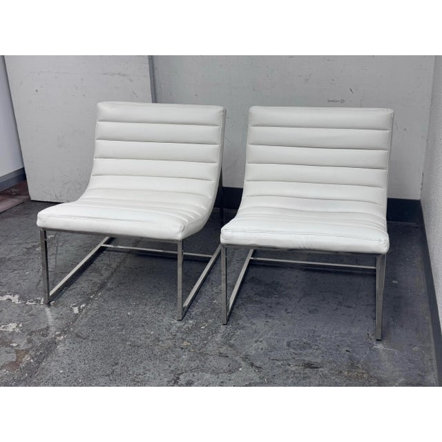 Contemporary Noble House Leather Taher Chairs, Pair For Sale - Image 3 of 12