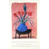 David Hockney Amaryllis in Vase Large Original 1986 Swedish Exhibition Poster For Sale