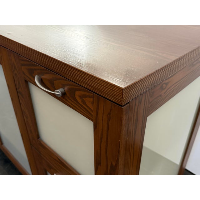 Bespoke Opaque Glass Filing Cabinet/Sideboard For Sale - Image 9 of 12