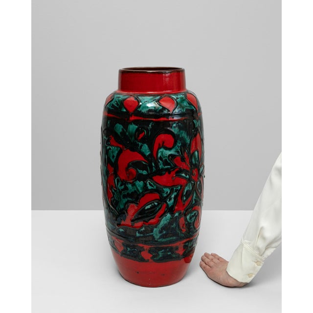 Mid-Century Modern 20th Century German 'W. Germany' Ceramic Vase For Sale - Image 3 of 18