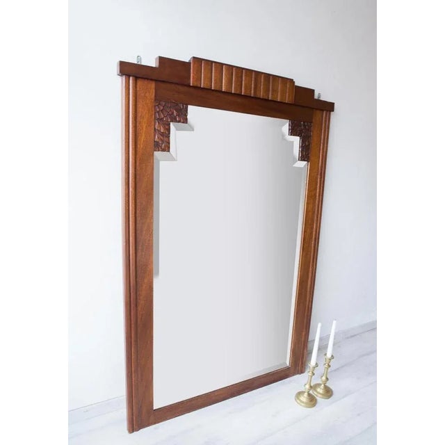 French Art Deco Mirror, 1940s For Sale - Image 9 of 9