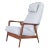 Swedish Modern Walnut Recliner Chair by Alf Svensson for Dux For Sale