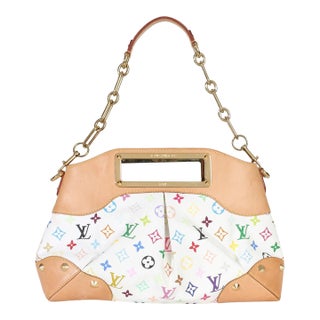 White Multicolor Monogram Canvas Judy MM For Sale