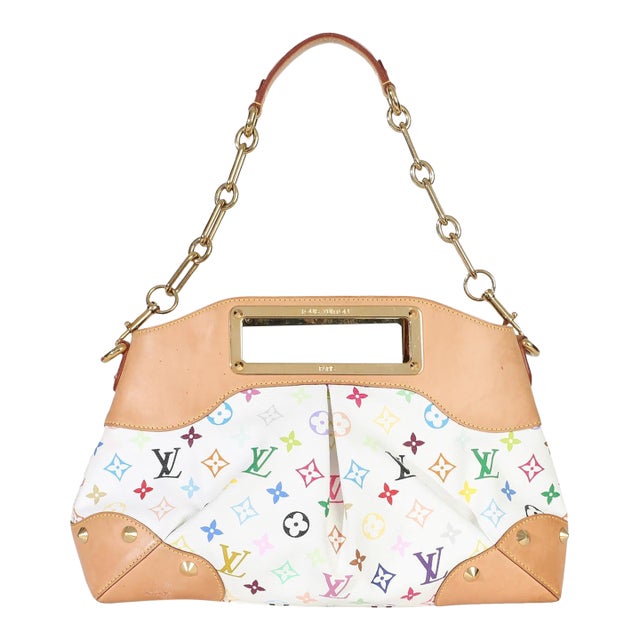 White Multicolor Monogram Canvas Judy MM For Sale