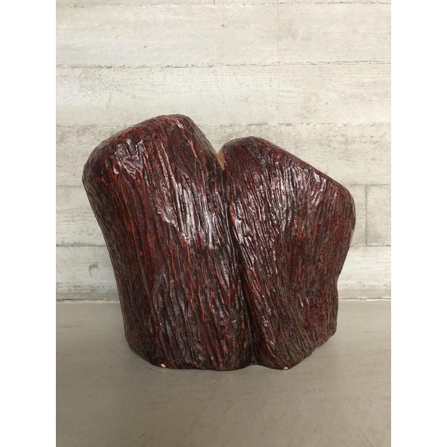 1970s Naïve Folk Art Wooden Sculpture of Couple, 1970s For Sale - Image 5 of 6