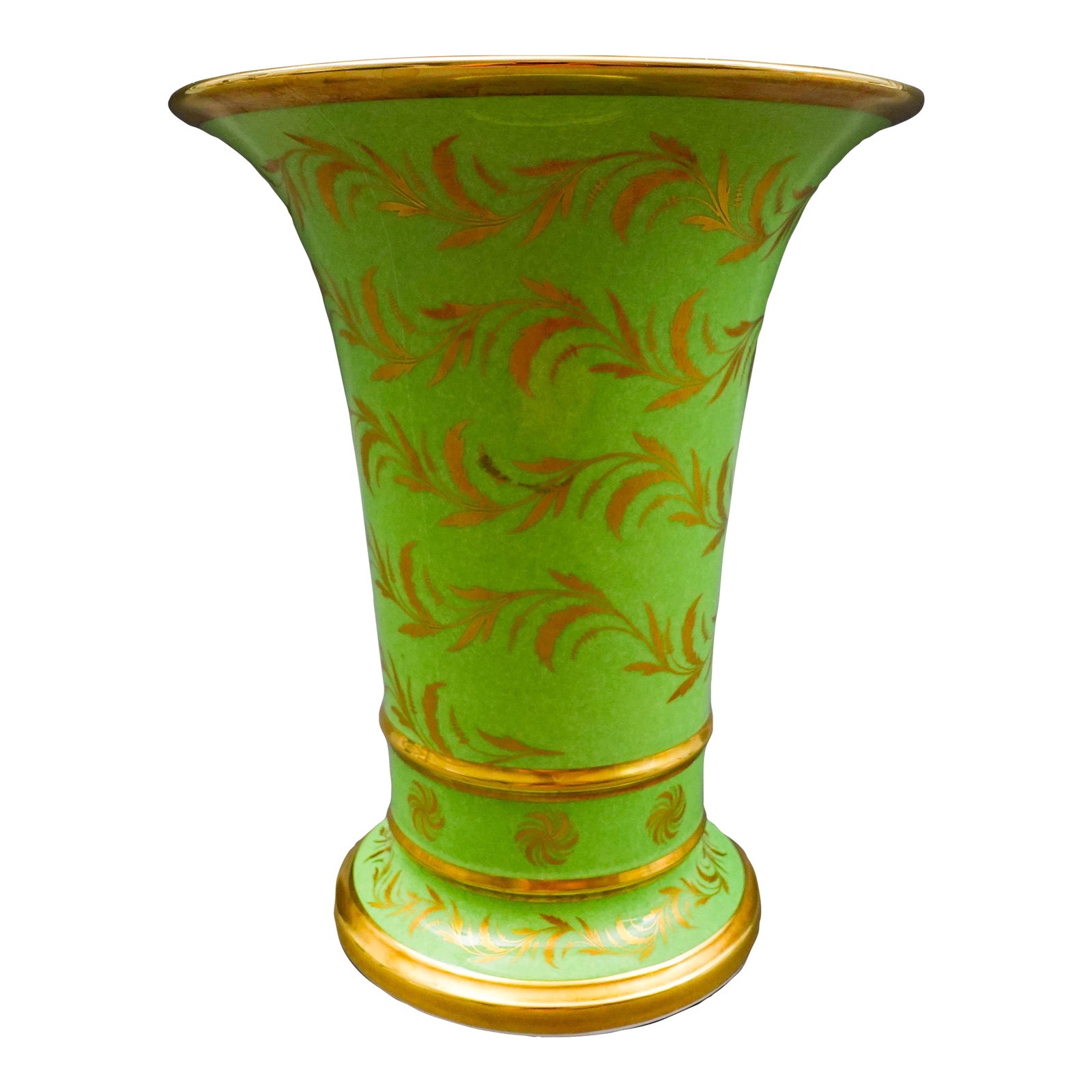 Mid 20th Century William Yeoward Escot Green and Gold English Bone