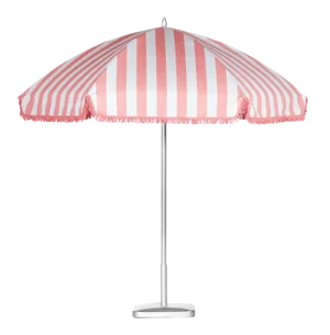 Monte Carlo Pink 9' Patio Umbrella, Light Pink & White