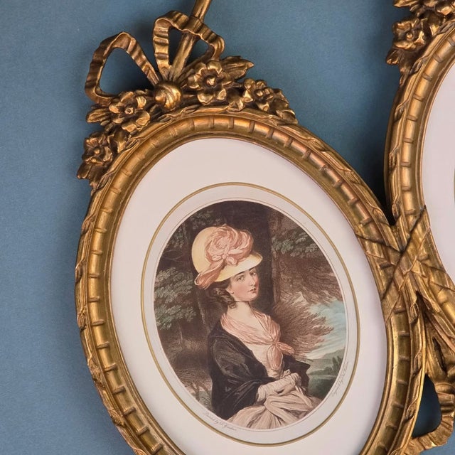 Rococo Daniel Gardner, Lady Wilbraham, 1800s, Wood and Paper, Framed For Sale - Image 3 of 18