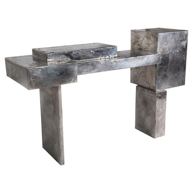 Gray Pewter Console Table by Gentner Design For Sale - Image 8 of 8