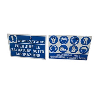Industrial Italian Signs, 1990s, Set of 2 For Sale