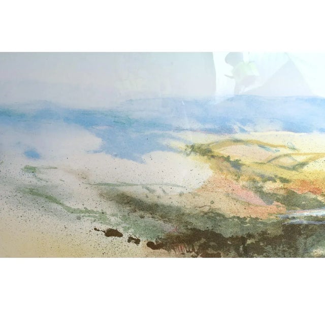 Large Scale John Maxon Hi Rider Watercolor Abstract Landscape Aquatint Etching For Sale - Image 9 of 12
