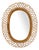 Mid-Century Rattan and Bamboo Oval Wall Mirror from Franco Albini, Italy, 1960s For Sale