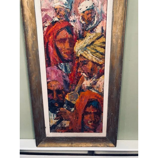 Wood 1960s Mid Century Signed Impasto by Victor Olsen For Sale - Image 7 of 13