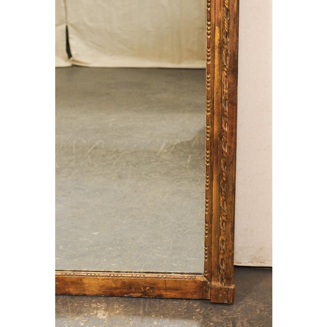 19th Century French Classical Gold Painted Wood Wall Mirror For Sale - Image 10 of 11