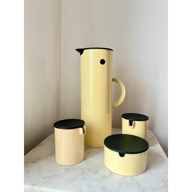 Vintage EM77 Vacuum Jug Thermos Set by Erik Magnussen for Stelton, Denmark, 1970, Set of 4 For Sale - Image 9 of 9