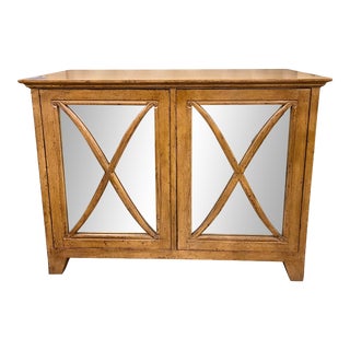 Art Deco Style Nancy Corzine Mirrored Lombard Buffet Console Cabinet Credenza For Sale