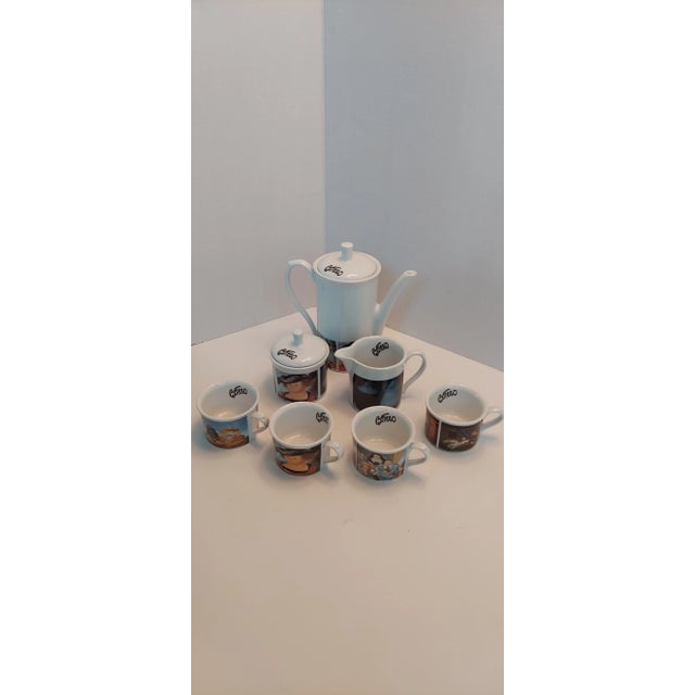 Antique Museo De Antiquoia, Fernando Botero Espresso Set- 13 Pieces For Sale - Image 11 of 11