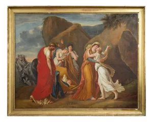 French Artist, Psyche Greeting Her Family, Early 19th Century, Oil on Canvas