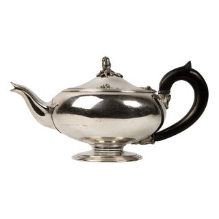 Silver-Plated Metal Teapot from Christofle, France, 1950s For Sale