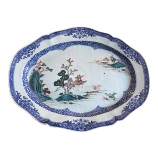 18th Century Qianlong Period Chinese Export Famille Rose Porcelain Charger or Platter For Sale