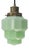 French Art Deco Green Clichy Glass Pendant Lamp For Sale